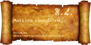 Mattiza Leonárd névjegykártya